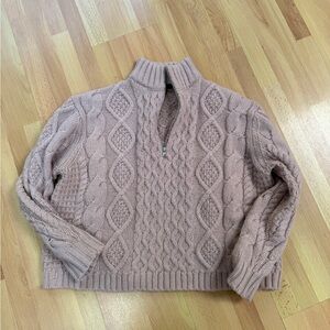 Jenni Kayne cable knit half zip
